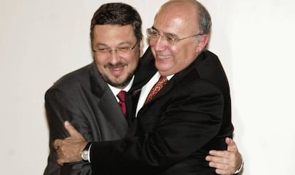 Antonio Palocci y Henrique Meirelles, en 2003.