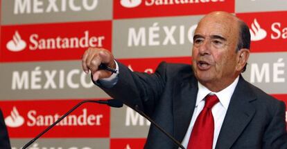 El presidente del Banco Santander, Emilio Bot&iacute;n, en M&eacute;xico