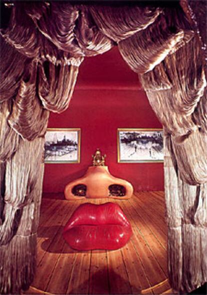 &#39;La sala Mae West&#39;, en el Teatro-Museo Dalí, de Figueras (Girona).