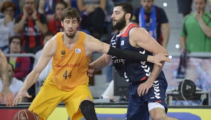 Tomic ante Bourousis, en el último partido de las semifinales.
