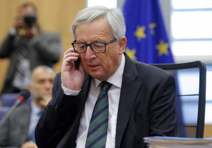 El presidente de la Comisión Europea, Jean-Claude Juncker, anteayer en Bruselas.