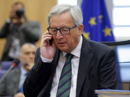 El presidente de la Comisi&oacute;n Europea, Jean-Claude Juncker, anteayer en Bruselas.