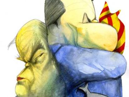 Caricatura de Jordi Pujol i Artur Mas.
