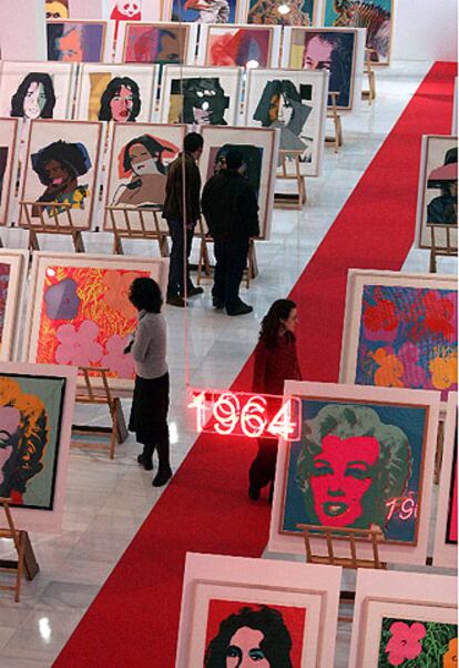 Imagen de la exposición de Andy Warhol inaugurada ayer en Madrid.