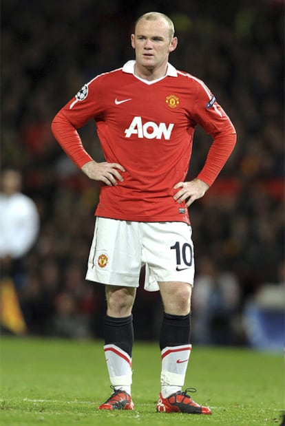 Rooney, durante un partido con el Manchester United.