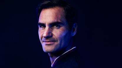 Roger Federer poses for a portrait in Melbourne.