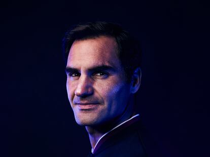 Roger Federer poses for a portrait in Melbourne.