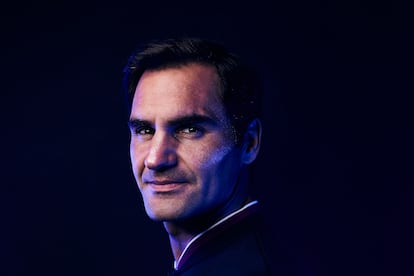Roger Federer poses for a portrait in Melbourne.