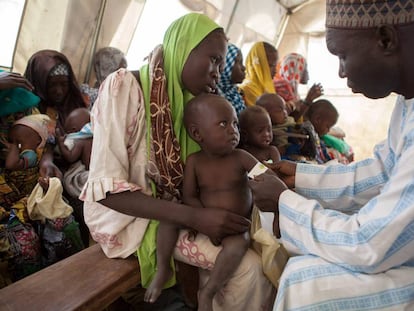 La clínica de Unicef en el campo de desplazados internos de Dikwa, en Nigeria.