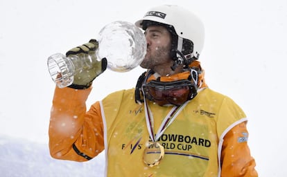 Lucas Eguibar tras ganar la Copa del Mundo en La Masella.