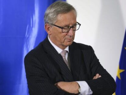 El presidente de la Comisi&oacute;n, Jean-Claude Juncker, en la sede del Ejecutivo comunitario.