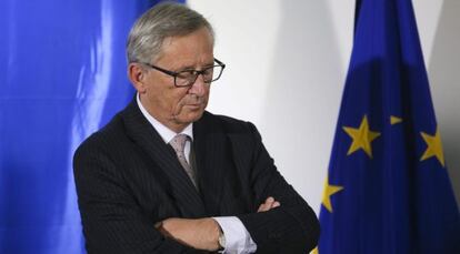 El presidente de la Comisi&oacute;n, Jean-Claude Juncker, en la sede del Ejecutivo comunitario.