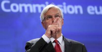 El comisario del Mercado Interior y Servicios, Michel Barnier,  en la sede de la Comisin Europea (CE), en Bruselas (Blgica). EFE/Archivo