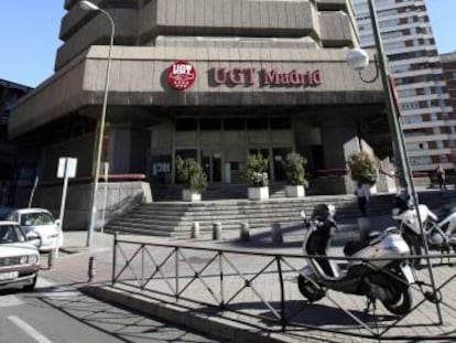 Sede de UGT en la avenida Am&eacute;rica, en Madrid, donde est&aacute; la sede estatal de FICA