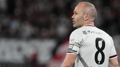 Andrés Iniesta, en un partido con su equipo, el Vissel Kobe japonés.