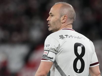 Andrés Iniesta, en un partido con su equipo, el Vissel Kobe japonés.