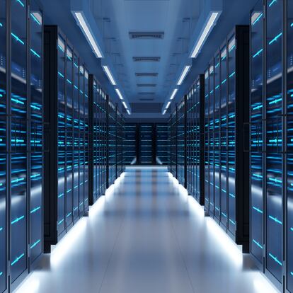 Server room with big data