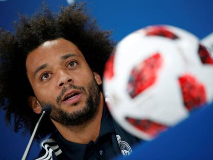 Marcelo, en la rueda de prensa previa a la semifinal del Mundial de Clubes.