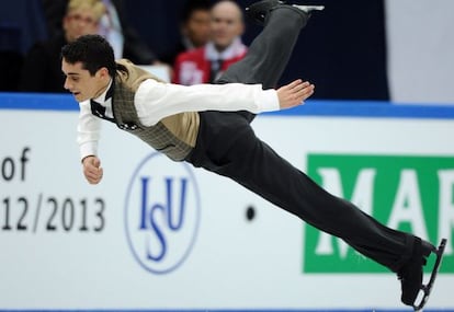 Javier Fernández, en la final del Grand Prix en Sochi.