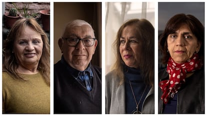 Rosa Maldonado, Nibaldo Díaz, María Angélica López y Ornella Gambi; algunos de los rostros detrás de la crisis de pensiones en Chile.