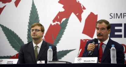 Jamen Shively y el expresidente de México Vicente Fox.