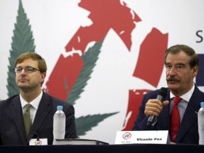 Jamen Shively y el expresidente de M&eacute;xico Vicente Fox. 