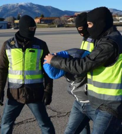 Operación antiterrorista en enero en la que la policía detuvo a cuatro presuntos yihadistas en Ceuta.