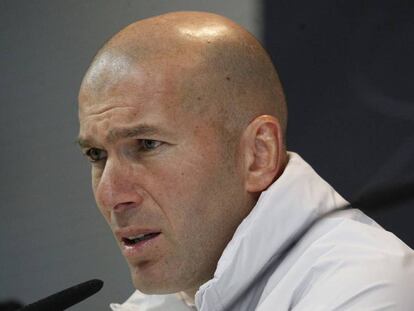 Zidane en rueda de prensa.