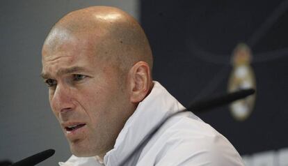 Zidane en rueda de prensa.