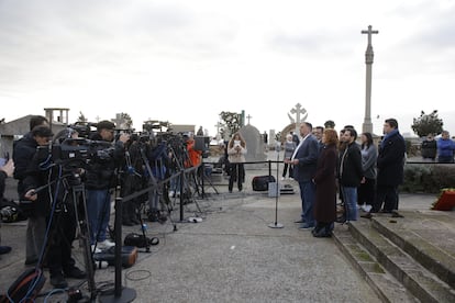 Oriol Junqueras, presidente de ERC, en la ofrenda floral ante la tumba del expresidente de la Generalitat Francesc Maci, el 25 de diciembre en Barcelona.