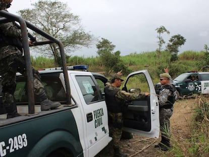 Operativo policial para la búsqueda de cinco jóvenes en Veracruz.