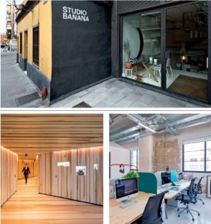 La sede y los pasillos forrados en madera de la oficina de E&Y en Londres.