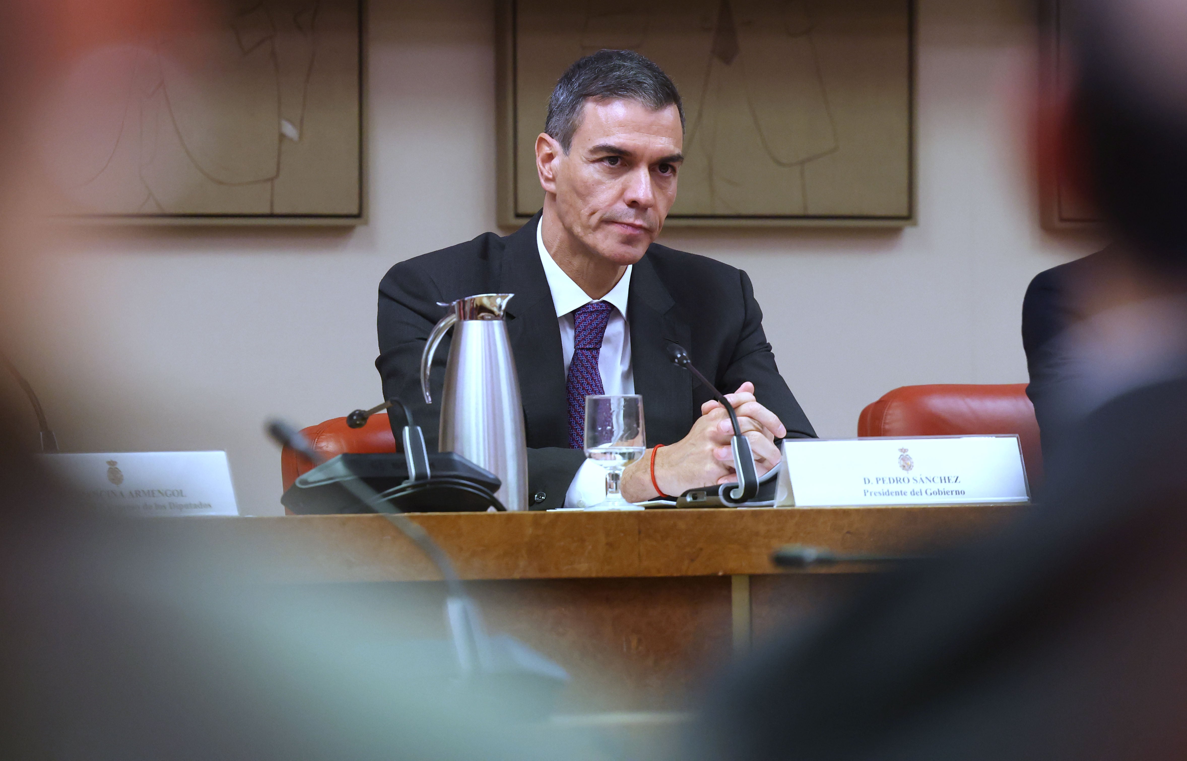 Pedro Sánchez, este jueves en el Congreso.