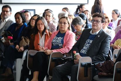 Integrantes del Colectivo de Abogados José Alvear Restrepo (CAJAR), hoy en Bogotá.