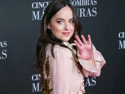 Dakota Johnson, en el estreno de '50 sobras más oscuras', en Madrid.