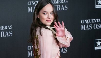 Dakota Johnson, en el estreno de '50 sobras más oscuras', en Madrid.