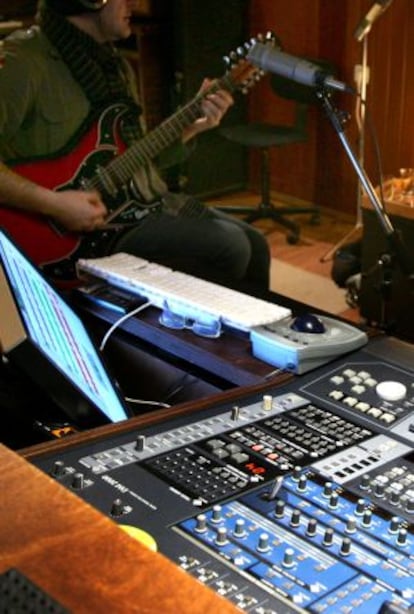 Un estudio de grabación.