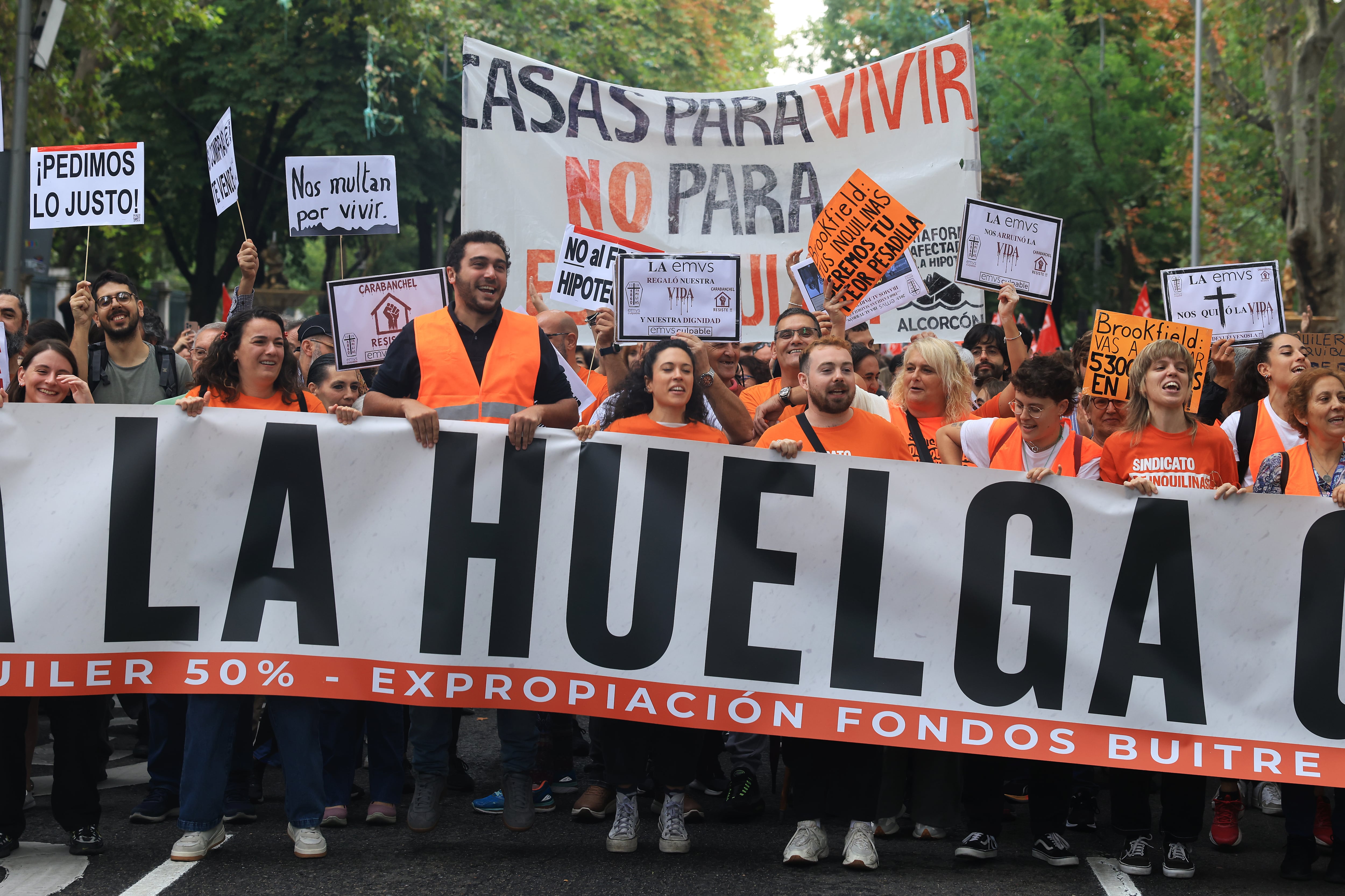Manifestación por la vivienda en Madrid. 