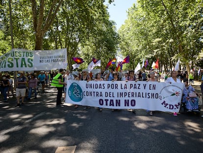 Manifestación contra la OTAN en Madrid el pasado 26 de junio.