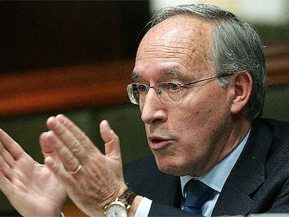 El presidente de Endesa, Manuel Pizarro, durante su comparecencia en el Senado.