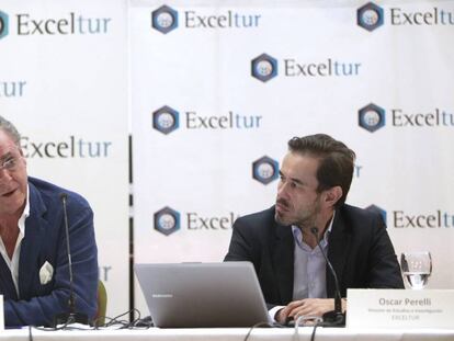 José Luis Zoreda (vicepresidente ejecutivo de Exceltur) y Óscar Perelli (director de estudios e investigación de la patronal).