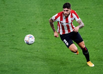 Unai Núñez, en el Athletic-Atlético en San Mamés el 25 de abril.