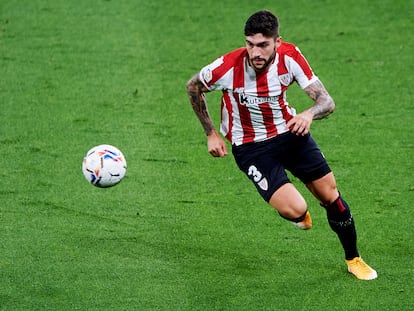 Unai Núñez, en el Athletic-Atlético en San Mamés el 25 de abril.