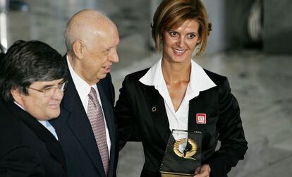 Venina da Fonseca em cerim&ocirc;nia no Pal&aacute;cio do Planalto com o ent&atilde;o vice-presidente da rep&uacute;blica Jos&eacute; Alencar, em 2007.