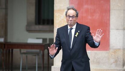 Quim Torra, després de ser nomenat president de la Generalitat, aquest dilluns.