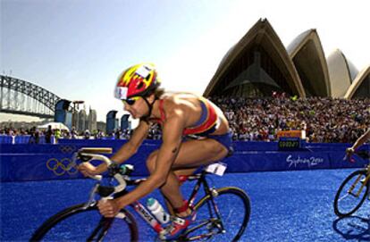 Iván Raña, en la final de triatlón de los Juegos Olímpicos de Sidney.