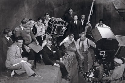 Rodaje de la versión hispana de 'Drácula' en 1931, dirigida por George Melford y con el cordobés Carlos Villarías
en el papel del vampiro.