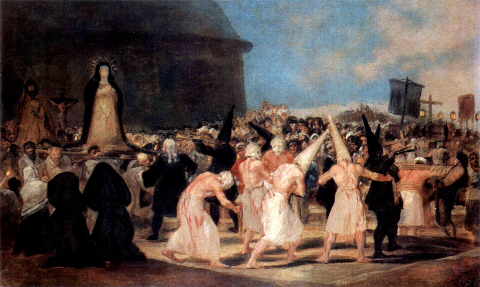 Painting 'Procession of Disciplinants', by Francisco de Goya.