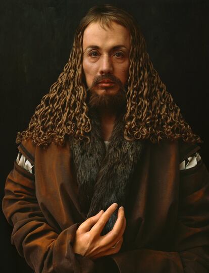 Yasumasa Morimura como Alberto Durero, 2016 (Cuadro original: Autorretrato de Alberto Durero, 1500)