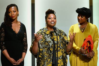 Las tres fundadoras de Black Lives Matter: Opal Tometi, Patrisse Cullors y Alicia Garza en 2016.